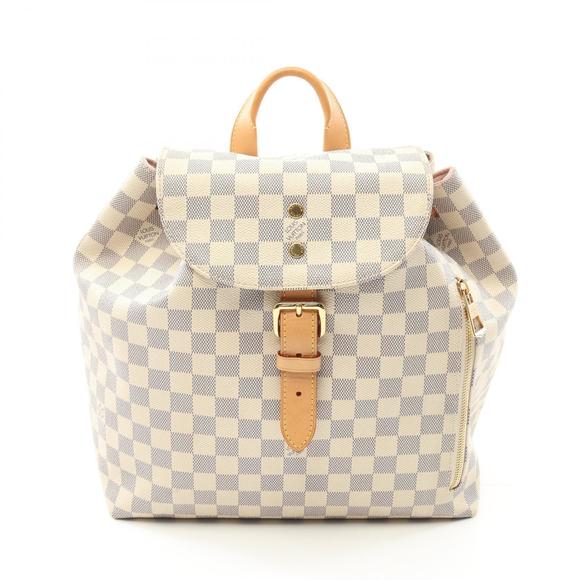 Louis Vuitton Sperone Backpack Leather Damier Azur White - Picture 1 of 7